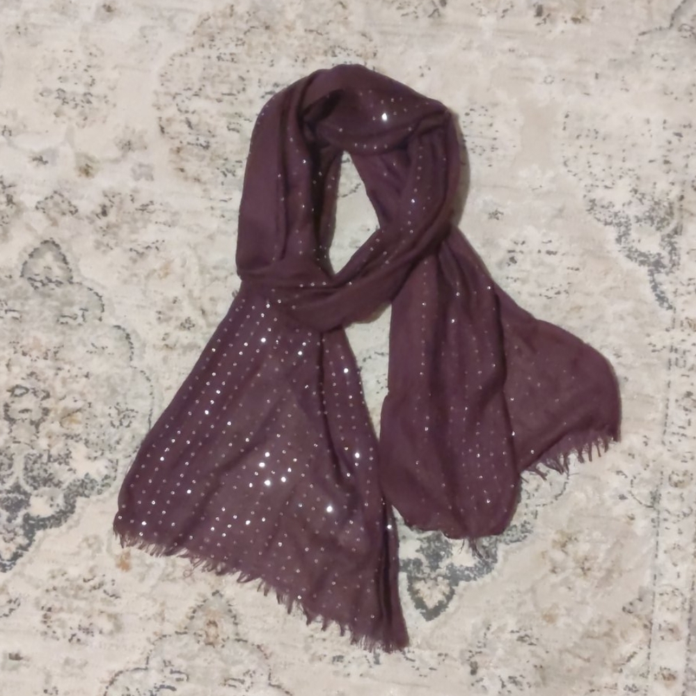 Purple sequin scarf